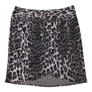 Lane Bryant Black and Gray Animal Print Mini Skirt Size 18